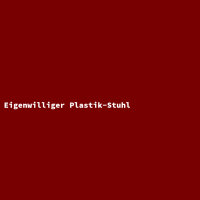 Eigenwilliger Plastik-Stuhl