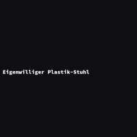 Eigenwilliger Plastik-Stuhl