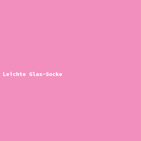 Leichte Glas-Socke