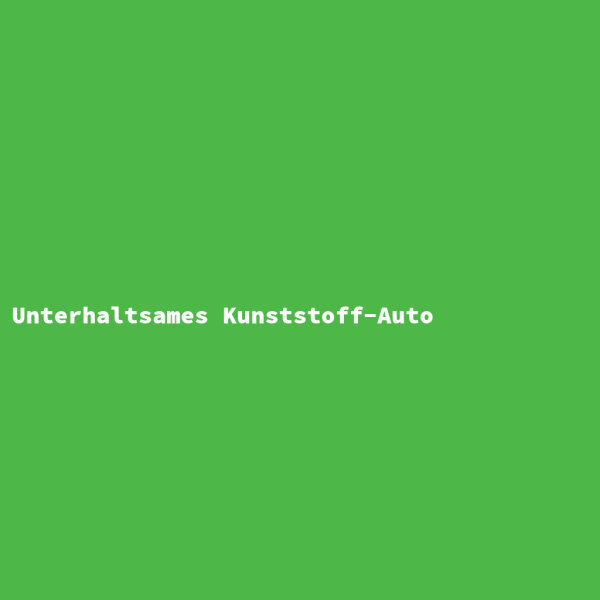 Unterhaltsames Kunststoff-Auto